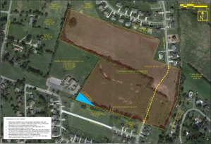 Map of the zone change presented at the planning meeting