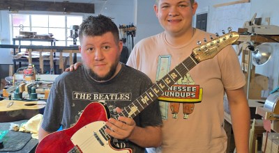 Frazzzel Guitars recently built a guitar for country star Alex Miller. (Photo submitted)
