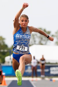 Former Kentucky high school standout Sophie Galloway missed almost two years of competition due to injuries but came back to qualify for the triple jump at the NCAA Championships Saturday. (UK Athletics Photo)