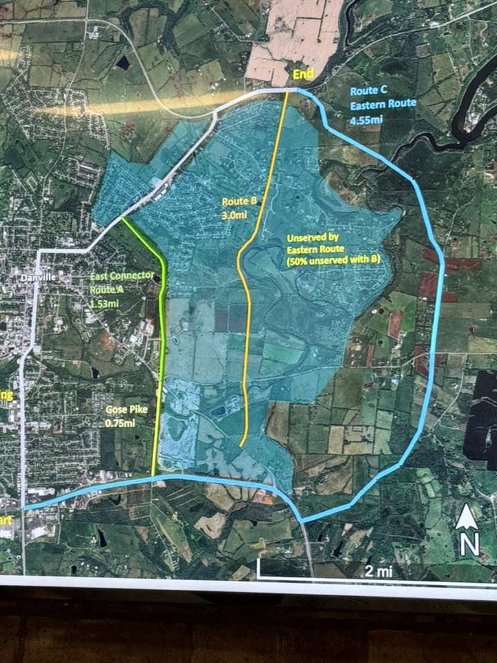 A map of the proposed connector routes. (Graphic submitted)