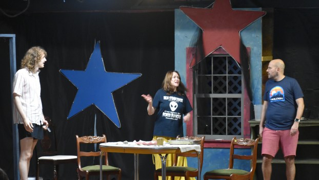 The cast of "Walking Across Egypt" during a recent rehearsal. (Photo by Josely Labarrere)