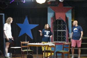 The cast of "Walking Across Egypt" during a recent rehearsal. (Photo by Josely Labarrere)