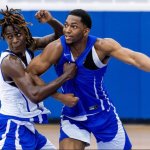 Transfers Denzel Aberdeen, left, and Mo Dioubate both impressed UK guard Collin Chandler when he played against them last season. (UK Athletics photo)