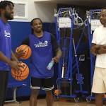 Darius Miller, left, loves Kentucky coach Mark Pope's approach to basketball. (Vicky Graff Photo)
