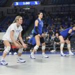 Junior libero Molly Tuozzo, left, believes UK can win the national championship this season. (Photo by Vicky Graff)