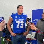 New Mexico State transfer Shiyazh Pete realizes he’s a role model for many because of his Native American background. (Photo by Larry Vaught)