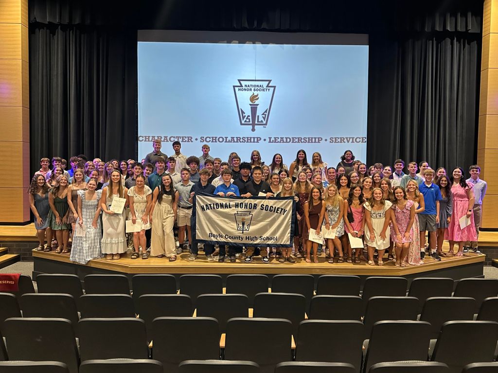 Boyle County High school recently welcomed over 100 students into the National Honor Society (Photo Submitted)